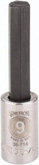 Armstrong - 3/8" Drive, 9mm Hex Bit Socket - 2-1/4" OAL, 1-9/16" Bit Length - Industrial Tool & Supply