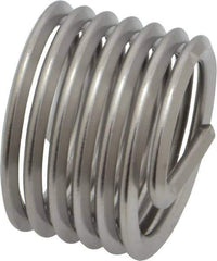 Heli-Coil - 1-8 UNC, 1" OAL, Free Running Helical Insert - 6-3/8 Free Coils, Tanged, 304 Stainless Steel, Bright Finish, 1D Insert Length - Industrial Tool & Supply