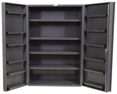 Durham - 16 Shelf Storage Cabinet - Steel, 36" Wide x 24" Deep x 72" High, Gray - Industrial Tool & Supply