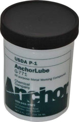 Made in USA - Anchorlube G-771, 1/2 Pt Jar Cutting Fluid - Water Soluble, For Broaching, Counterboring, Drawing, Drilling, Engraving, Fly-Cutting, Hole Extruding, Milling, Piercing, Punching, Sawing, Seat Forming, Spot Facing, Tapping - Industrial Tool & Supply