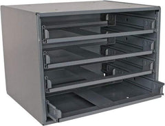Durham - 4 Drawer, Small Parts Slide Rack Cabinet - 11-3/4" Deep x 15-1/4" Wide x 11-1/4" High - Industrial Tool & Supply