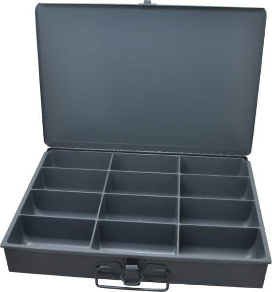 Durham - 12 Compartment Small Steel Storage Drawer - 13-3/8 Inches Wide x 9-1/4 Inches Deep - Industrial Tool & Supply