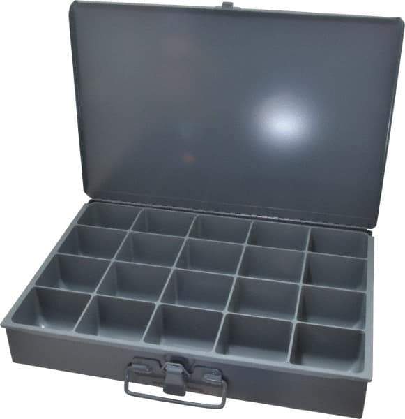 Durham - 20 Compartment Small Steel Storage Drawer - 13-3/8 Inches Wide x 9-1/4 Inches Deep - Industrial Tool & Supply