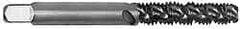 Hertel - #5-40 UNC, 3 Flute, 52° Helix, Bottoming Chamfer, Bright Finish, High Speed Steel Spiral Flute STI Tap - 2-1/8" OAL - Exact Industrial Supply