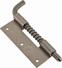 Made in USA - 1" Wide x 1/16" Thick, Hinge - Stainless Steel, Polished Finish - Industrial Tool & Supply