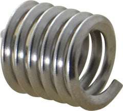 Heli-Coil - 1/4-20 UNC, 3/8" OAL, Free Running Helical Insert - 5-3/4 Free Coils, Tanged, Stainless Steel, Bright Finish, 1-1/2D Insert Length - Industrial Tool & Supply