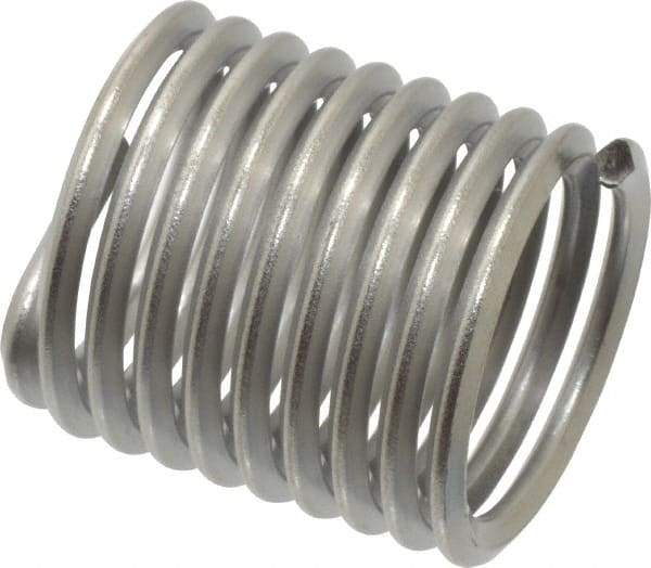 Heli-Coil - 3/4-10 UNC, 1-1/8" OAL, Free Running Helical Insert - 9-3/8 Free Coils, Tanged, Stainless Steel, Bright Finish, 1-1/2D Insert Length - Industrial Tool & Supply