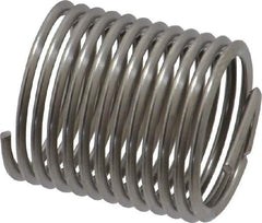 Heli-Coil - 1/2-20 UNF, 3/4" OAL, Free Running Helical Insert - 12-3/8 Free Coils, Tanged, Stainless Steel, Bright Finish, 1-1/2D Insert Length - Industrial Tool & Supply