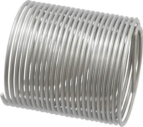 Heli-Coil - 1-1/2 - 12 UNF, 2-1/4" OAL, Free Running Helical Insert - 23-1/2 Free Coils, Tanged, Stainless Steel, Bright Finish, 1-1/2D Insert Length - Industrial Tool & Supply