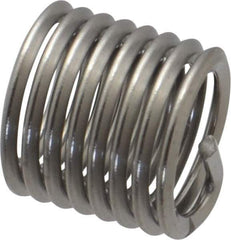 Heli-Coil - M10x1.50 Metric Coarse, 15mm OAL, Free Running Helical Insert - 8 Free Coils, Tanged, Stainless Steel, Bright Finish, 1-1/2D Insert Length - Industrial Tool & Supply