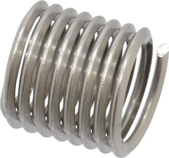 Heli-Coil - M12x1.75 Metric Coarse, 18mm OAL, Free Running Helical Insert - 8-1/4 Free Coils, Tanged, Stainless Steel, Bright Finish, 1-1/2D Insert Length - Industrial Tool & Supply