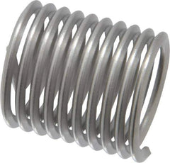 Heli-Coil - M16x2.00 Metric Coarse, 24mm OAL, Free Running Helical Insert - 9-3/4 Free Coils, Tanged, Stainless Steel, Bright Finish, 1-1/2D Insert Length - Industrial Tool & Supply
