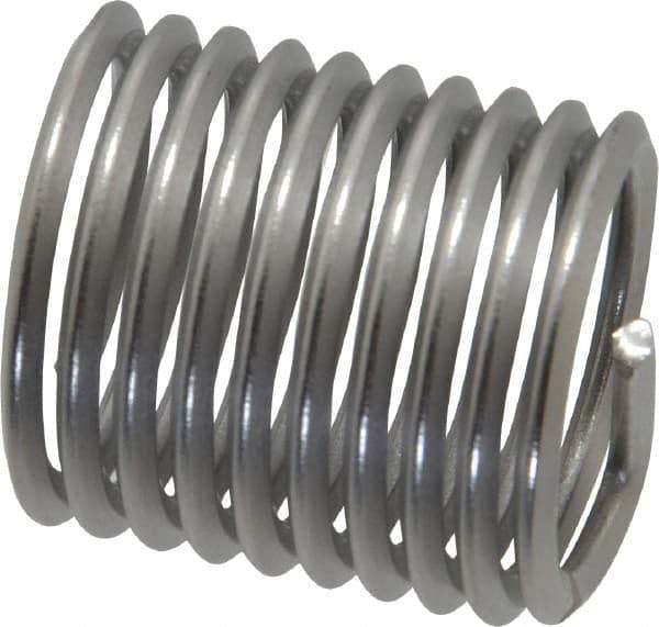 Heli-Coil - M20x2.50 Metric Coarse, 30mm OAL, Free Running Helical Insert - 13-5/8 Free Coils, Tanged, Stainless Steel, Bright Finish, 1-1/2D Insert Length - Industrial Tool & Supply