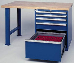 LISTA - 5 Drawer NC/CNC Cabinet Modular Workstation - For Use 50 Taper, Holds 20 Tools, 60 Inches Wide x 35-1/4 Inches High x 30 Inches Deep, 2,000 Lbs. Load Capacity - Industrial Tool & Supply