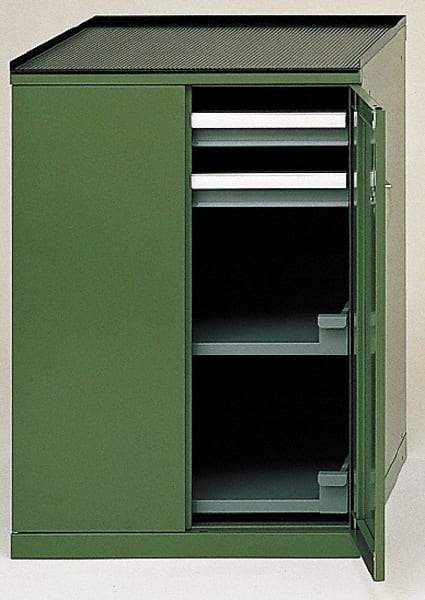 LISTA - 2 Drawer Machine Accessory Cabinet - 28-1/4 Inches Wide x 39-3/8 Inches High x 29-1/2 Inches Deep, 5,000 Lbs. Load Capacity - Industrial Tool & Supply