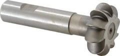 Whitney Tool Co. - 5/16" Radius, 11/16" Circle Diam, 1-3/4" Cutter Diam, Shank Connection, Convex Radius Cutter - 3/4" Shank Diam, 4" OAL, High Speed Steel, Uncoated, Profile Ground, 10 Teeth, Weldon Flat - Industrial Tool & Supply