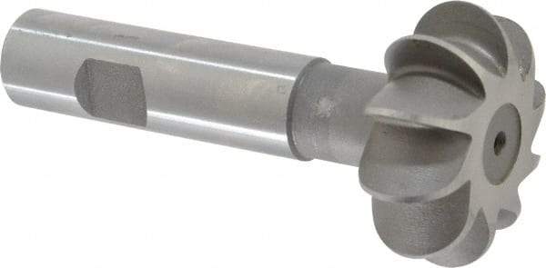 Whitney Tool Co. - 3/8" Radius, 3/4" Circle Diam, 1-7/8" Cutter Diam, Shank Connection, Convex Radius Cutter - 3/4" Shank Diam, 4" OAL, High Speed Steel, Uncoated, Profile Ground, 10 Teeth, Weldon Flat - Industrial Tool & Supply