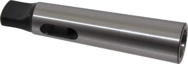 Interstate - MT2 Inside Morse Taper, MT3 Outside Morse Taper, Standard Reducing Sleeve - Soft with Hardened Tang, 3/4" Projection, 112mm OAL, 24.7mm Body Diam - Exact Industrial Supply