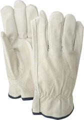 PRO-SAFE - Size XL (10) Grain Cowhide Cold Protection Work Gloves - For Work & Driver, Uncoated, Slip-On Cuff, Full Fingered, Natural, Paired - Industrial Tool & Supply