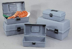 Flambeau - 1 Compartment 1 Tray Utility Tool Box - 23" Wide x 12-1/2" Deep x 12" High, Copolymer Resin, Gray - Industrial Tool & Supply