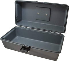 Flambeau - 1 Compartment Utility Tool Box - 15" Wide x 6-3/4" Deep x 6-1/2" High, Copolymer Resin, Gray - Industrial Tool & Supply