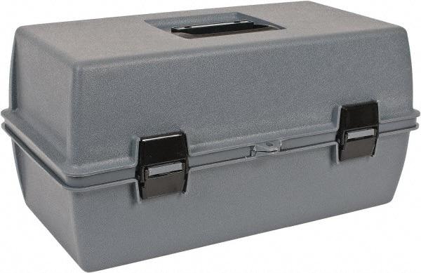 Flambeau - 1 Compartment Utility Tool Box - 15-5/8" Wide x 6-1/2" Deep x 7-3/4" High, Copolymer Resin, Gray - Industrial Tool & Supply