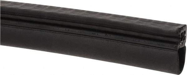 Made in USA - 13mm High, 10mm Max Compression, Keltan Clip On Gasket - 19-10 Door Gauge, 20mm Wide, Cut to Length - Industrial Tool & Supply