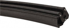 Made in USA - 11mm High, 3.5mm Max Compression, Keltan Clip On Gasket - 21-12 Door Gauge, 9.5mm Wide, Cut to Length - Industrial Tool & Supply