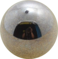 Value Collection - 1/2 Inch Diameter, Grade 25, Chrome Steel Ball - 62 to 66 C Hardness, 0.00005 Inch Diameter Deviation, 0.000025 Inch Sphericity - Industrial Tool & Supply