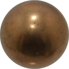 Value Collection - 5/16 Inch Diameter Brass Ball - 0.0002 Inch Sphericity, Grade 200, 75 to 87 B Hardness - Industrial Tool & Supply