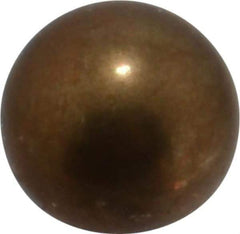 Value Collection - 3/8 Inch Diameter Brass Ball - 0.0002 Inch Sphericity, Grade 200, 75 to 87 B Hardness - Industrial Tool & Supply