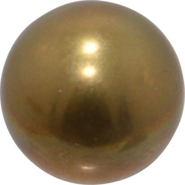 Value Collection - 7/16 Inch Diameter Brass Ball - 0.0002 Inch Sphericity, Grade 200, 75 to 87 B Hardness - Industrial Tool & Supply