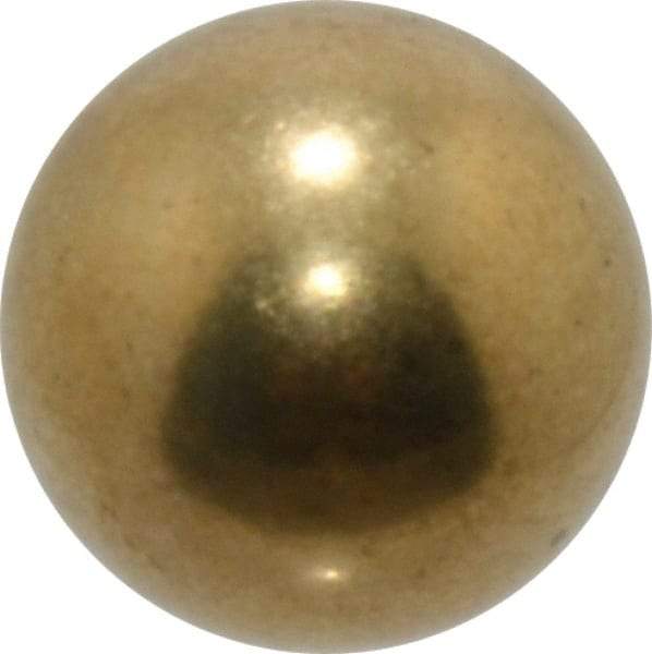 Value Collection - 5/8 Inch Diameter Brass Ball - 0.0002 Inch Sphericity, Grade 200, 75 to 87 B Hardness - Industrial Tool & Supply