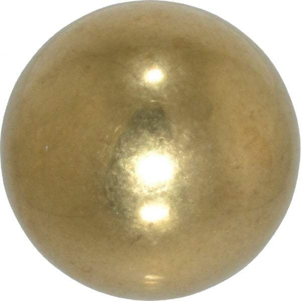 Value Collection - 3/4 Inch Diameter Brass Ball - 0.0002 Inch Sphericity, Grade 200, 75 to 87 B Hardness - Industrial Tool & Supply