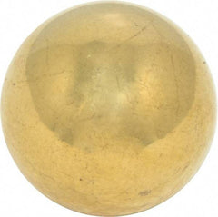 Value Collection - 1 Inch Diameter Brass Ball - 0.0002 Inch Sphericity, Grade 200, 75 to 87 B Hardness - Industrial Tool & Supply