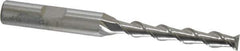 SGS - 1/4", 1-3/4" LOC, 3/8" Shank Diam, 3-9/16" OAL, 2 Flute, Solid Carbide Square End Mill - Single End, Uncoated, Spiral Flute, 45° Helix, Centercutting, Right Hand Cut, Right Hand Flute, Series 44 - Industrial Tool & Supply