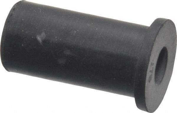 RivetKing - 1/4-20, 0.635" Diam x 0.051" Thick Flange, Rubber Insulated Rivet Nut - UNC Thread, Rubber, 1/2" Body Diam, 1.051" OAL - Industrial Tool & Supply