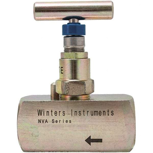 Value Collection - 1/4" Pipe, Inline Hard Seat Needle Valve - FNPT x FNPT Ends, Alloy Valve, 10,000 Max psi - Industrial Tool & Supply