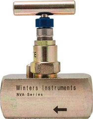 Value Collection - 1/2" Pipe, Inline Hard Seat Needle Valve - FNPT x FNPT Ends, Alloy Valve, 10,000 Max psi - Industrial Tool & Supply