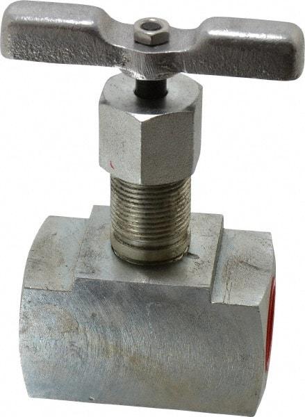 Value Collection - 1" Pipe, Inline Hard Seat Needle Valve - FNPT x FNPT Ends, Alloy Valve, 10,000 Max psi - Industrial Tool & Supply