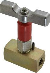 Value Collection - 1/4" Pipe, Inline Soft Seat Needle Valve - FNPT x FNPT Ends, Alloy Valve, 6,000 Max psi - Industrial Tool & Supply