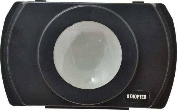 Electrix - 4 Diopter, 3" Wide, Task & Machine Light Magnifier Lens - Black, For Use with 7450 & 7452 Magnifiers - Industrial Tool & Supply