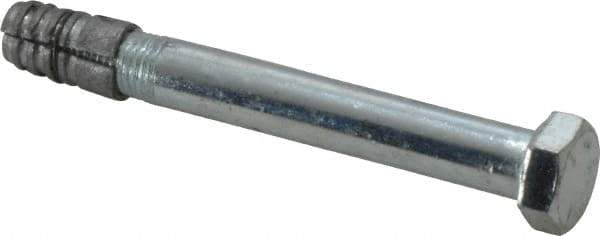 Made in USA - 3/8" Diam, 3/8" Drill, 3" OAL, Taper Bolt Concrete Anchor - Grade 5 Steel, Zinc-Plated Finish, Hex Head, Hex Drive - Industrial Tool & Supply