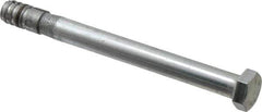 Made in USA - 3/8" Diam, 3/8" Drill, 4" OAL, Taper Bolt Concrete Anchor - Grade 5 Steel, Zinc-Plated Finish, Hex Head, Hex Drive - Industrial Tool & Supply