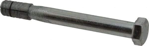 Made in USA - 1/2" Diam, 1/2" Drill, 4" OAL, 1" Min Embedment Taper Bolt Concrete Anchor - Grade 5 Steel, Zinc-Plated Finish, Hex Head, Hex Drive - Industrial Tool & Supply