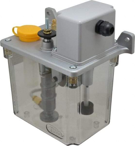 Trico - 2 L Reservoir Capacity, 3 - 6 cm Output per Cycle, 36-72 cm Output per Hour, Electric Central Lubrication System - 5 Min Interval Between Cycles, 130mm Wide x 225mm High, 110 Volts, Oil, 5/16-24 Outlet Thread - Industrial Tool & Supply