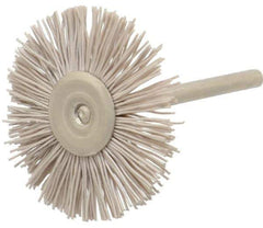 Osborn - 1-1/4" OD, 1/8" Shank Diam, Nylon Wheel Brush - 3/32" Face Width, 6,000 RPM - Industrial Tool & Supply