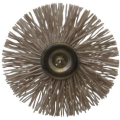 Osborn - 1-1/2" OD, 1/8" Shank Diam, Nylon Wheel Brush - 3/32" Face Width, 6,000 RPM - Industrial Tool & Supply