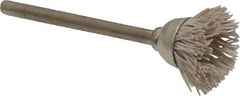 Osborn - 9/16" Diam, 1/8" Shank Straight Wire Aluminum Oxide Cup Brush - Super Fine Grade, 0.012" Filament Diam, 6,000 Max RPM - Industrial Tool & Supply
