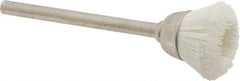 Osborn - 9/16" Diam, 1/8" Shank Straight Wire Alumina Silicate Cup Brush - Ultra Fine Grade, 0.012" Filament Diam, 6,000 Max RPM - Industrial Tool & Supply
